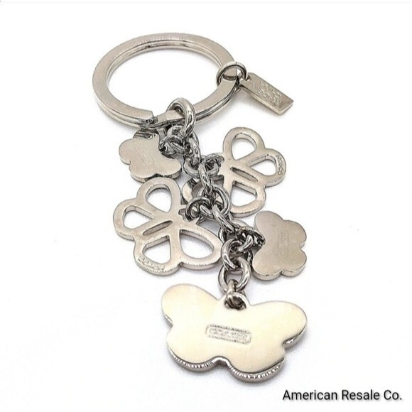 Vintage COACH Multi Butterfly Pave Swarovski Crystal Keychain Purse Charm-Rare - Picture 4 of 5